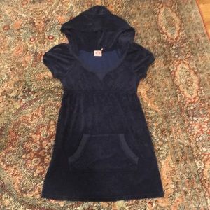Sz M Juicy Couture terrycloth dress with hood